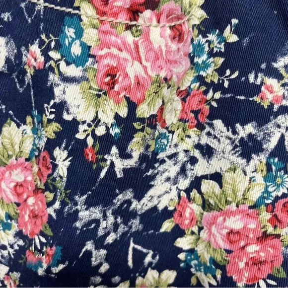 Seven 7 Premium Jeans Stretch Womens Skinny Blue Floral Print Denim Size 10 New - Picture 4 of 8